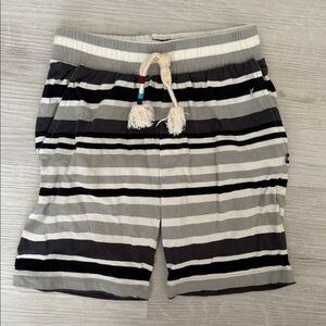Sol Angeles Black and Gray Striped Kids Shorts